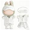 DLAYLQZG for Labubu 17cm Pigiama Set in Satin con Maschera Occhi - Costume da Notte per Bambola, Abbigliamento per Collezionismo, Accessori moda Fantasy (Style 2)