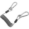 Toyvian Cordino da Pesca Retrattile moschettone in Acciaio Inox | Design a Spirale, Fermo Metallico Robusto, per Canne e Attrezzi, Kayak e Pesca all'Aperto