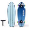 Nattork Skateboard completo da 29 x 8 per bambini, skateboard Cruiser per principianti, doppio kick girls, skateboard con legno d'acero (Black Hole)