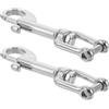 UKCOCO 2 Pezzi Gancio Subacqueo Sgancio Rapido in Acciaio Inox, girevole | Formato 8,5x2,5x0,7cm, Leggero e Compatto, per Accessori Sub e Corda per Asta, Argento