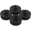 iplusmile 4 Pezzi Tappetini in Gomma per Stepper, Protezione Antiscivolo, 3x3x2cm | Riduzione del Rumore, Assorbimento Urti, Bordi Rialzati, Superficie Testurizzata, Casa Palestra, Nero