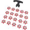 Yanmis Shoe Spikes Ricambio, 20 PCS Antiscivolo Chiodi con Chiave di | Tacchetti in plastica per sport all\'aria aperta, scarpe da allenamento per golf e sostituzione quotidiana