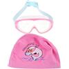 SAFIGLE Set di Occhialini e Cuffia da Nuoto per Bambine, Protezione UV | Gomma e PC, Tenuta Aderente e Confortevole, per Piscina e Mare, Adatto a Principianti