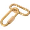 Toyvian 2 Pezzi Connettore di Sicurezza in Rame Oro per arrampicata | Chiusura a Vite, Design Compatto, per Riparazione Catena e Clip Zaino, Uso Campeggio