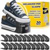 The Inventions Emporium Organizer Scarpe Salvaspazio Regolabile per Armadio Raddoppia la Capacità della Scarpiera Facilmente Set da 20 Pezzi Colore Nero