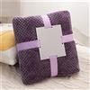 ENEN Coperta Morbida Plaid in Pile di Flanella, Coperta Waffle Fluffy Comfort di Microfibra Tutte Le Stagioni per Letto Matrimoniale e Divano (120x200cm,Viola)