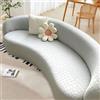 ZHUIYUAN Copridivano semicircolare curvo, copridivano ad alta elasticità con fondo elastico, copridivano curvo antiscivolo moderno a nuvola per divano componibile