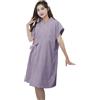 JIAHG Accappatoio da sauna da donna, senza maniche, in microfibra a nido d'ape, assorbente, per spa, piscina, spiaggia e bagno, 95 x 150 cm