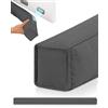 Beautissu Paraspifferi Sottoporta Magnetico Isolante per Porte e Finestre | 80cm antracite stoffa salsicciotto parafreddo risparmio energetico Ingresso magnete porta Marin