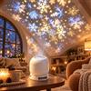 YueYue Proiettore Natalizio Da Interno Magico Natale Decorazioni，Bianco3 | Luce Notturna con Proiezione Natalizia Alimentata via USB, Decorazione Natalizia da Interno per Camera da Letto e Soggiorno