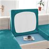 VEAI Coprisedile per Divano 3/4/2/1 Posti con Penisola Copri Divano Elastico Federa per Cuscino per Divano del Sedile Velluto Copridivano Protezione del Cuscino Sedile ( Color : #33 , Size : 2 seats - X (9