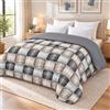 Corredocasa Piumone Trapunta Invernale- Autunnale Letto Double Face Calda e Morbida,Piumino Coperta Imbottitura da 350gr/mq in Microfibra Manopesca Made in Italy (Intreccio Grigio, Matrimoniale)