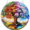 Bowetile Diamond Painting Ciondolo Fiori Albero della Vita Diamond Painting Immagine per Finestra Adulti Bambini Ornamento da Appendere Motivo Fai da Te per Parete Fenzer Giardino Decorazione Regalo
