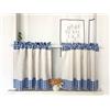 Daliena Set di 2 tende corte a quadretti, 70 x 75 cm (larghezza x altezza), blu scuro
