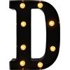 Fancysky Lettere LED Luminose 22 cm Nero, D | Atmosfera Romantica, Laurea e Festival, Feste ed Eventi, Lettere Luminose, Halloween Natale