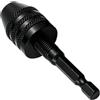 Generic Mandrino per trapano senza chiave, adattatore per codolo esagonale da 0,6 | Cambio rapido della punta, manicotto di bloccaggio, intervallo di serraggio 0,3-8 mm, argento 0,3-3,2 mm