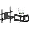 Lustrens Supporto a parete per TV, inclinabile e girevole, per schermi da 32-70 pollici, capacità massima di 60 kg, acciaio legato, colore nero