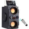 Lustrens Altoparlante Bluetooth portatile - Altoparlante Bluetooth da 30 W - Dimensioni: 12,7 x 20,32 x 24,13 cm - Colore: nero