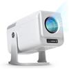 Lustrens Mini proiettore 1080p Full HD - Proiezione LED - WiFi 6 - Bluetooth - Bianco