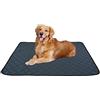 Mateju Tappetino per Addestramento del Cane Riutilizzabile, Tappetini Igienici Multiuso per Cani con Design a 4 Strati, Super Assorbente, Lavabili Antiscivolo Tappetino Pipi (60x45cm,Gris)