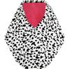 NONE Costume Cruella Deville per Donne, Stola Finta per Cosplay Halloween, Sciarpa Bianca e Nera, Accessori Hijab Femme Musulman Foulard