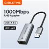 CABLETIME Adattatore Ethernet USB CABLETIME 100/1000 Mbps USB 3.0 RJ45, Scheda di Rete per Macbook e Laptop, Adattatore Internet RJ45