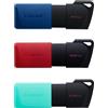 Kingston DataTraveler Exodia M - DTXM Chiavetta USB Flash Memory Drive 64GB / 128GB / 256GB | USB 3.2 Gen 1 | Trasferimenti Rapidi | Con Cappuccio Mobile | Pratica Clip Portachiavi