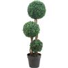 NONE Albero topiario artificiale 90 cm Erba di Milano Albero topiario Palla di bosso Pianta finta in vaso per la decorazione del giardino di casa del portico