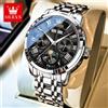 OLEVS 6785 Nuovo Orologio di Lusso da Uomo, Classico con Fasi Lunari, Automatico Meccanico, Multifunzionale per Uomo