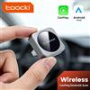 toocki Adattatore CarPlay Wireless Toocki per Android 11 e iOS 10, Dongle 2-in-1 Mini CarPlay Android Auto Plug&Play Bluetooth 5.3 WiFi 6