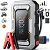 BSMOOM Avviatore di Emergenza per Auto 1500A di Picco, Avviatore Batteria Auto 12V, 25000mAh per Tutti i Motori a Benzina 10L e Diesel con Luce LED e Funzione Booster