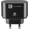 Cellularline | Caricabatterie da Rete | Caricabatterie da rete USB-C Super Fast Charge PD 25W