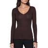 EGI Maglia Donna Manica Lunga Lana Seta Microcostina Elegante Intimo Morbido Caldo Made in Italy, Art. 1493