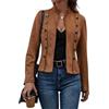 Minetom Blazer Donna Autunno Inverno Elegante Manica Lunga Tinta Unita Aperto Lavoro Affari Ufficio Giacca