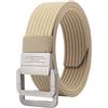 Suammiitstrieadea Cintura regolabile con doppio anello a D per uomo e donna, robusta e alla moda e facile da regolare. Cintura in tela rossa