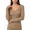 EGI Maglia Donna Manica Lunga Lana Seta Microcostina Elegante Intimo Morbido Caldo Made in Italy, Art. 1493