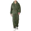 Vhersily 2026 Pigiama Intero Uomo Flanella Tinta Unita Felpa con Cappuccio Pile Invernale Caldo Pajamas Tuta Intera da Notte Onesie Oversize Zipper Pigiamone Coppia Sleepwear Abbigliamento Erotico