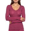 EGI Maglia Donna Manica Lunga Lana Seta Microcostina Elegante Intimo Morbido Caldo Made in Italy, Art. 1493