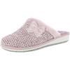 inblu Pantofole Donna LB117 con Bordo e Fiocco Ecopelliccia | Pantofole invernali donna con tomaia effetto lana, sottopiede in tessuto imbottito e suola flessibile