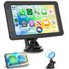 Lustrens Autoradio portatile da 7 pollici con CarPlay e Android Auto wireless, e display touchscreen HD IPS