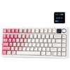 Lustrens Tastiera meccanica wireless - Layout QWERTY ANSI americano - 75% - 80 tasti - Illuminazione RGB - USB-C e Bluetooth - Ergonomica per il gaming - Design compatto