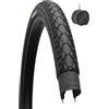 ECOVELO 1 COPERTONE NERO 28 x 1 1/2 (40-635) + CAMERA D'ARIA PNEUMATICO GOMMA BICICLETTA CITY BIKE BICI TREKKING 28 POLLICI