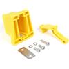 Minhe per brompton Front Carrier Block Adapter Nero Arancione Verde (giallo) | Adatto per borse anteriori Brompton, luci, portapacchi. Design con fibbia di bloccaggio sicuro, meccanismo a sgancio rapido