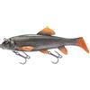 Savage Gear Esca da pesca in acqua dolce, ventosa 3D, colore nero/arancione, 22,9 cm, perfetta per muschio, luccio e luccioperca