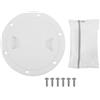 Wodsty Sportello di accesso rotondo da 20,3 cm, antiscivolo, blu marino | Rotondo da 10 cm, ABS bianco, chiusura a vite, antiscivolo, ideale per piccoli scomparti in barca