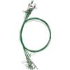 Housoutil 10 pezzi Filo Terminale da Pesca in Acciaio Inox 150 Lb, verde | Connessione Precisa con Girelle Snap, Riduce Grovigli, per Pesca in Mare Profondo e Barca