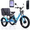 Generic Triciclo elettrico per adulti, pneumatico largo 61 cm, 4.0, batteria rimovibile da 48 V, 18 Ah, 7 velocità, portata 40 km, perfetto per passeggiate in città e in montagna