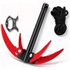DIYCUT Ancoraggio Pieghevole Rosso da 18CM, Ancora per Barca in Metallo | Ancora Barca Kayak Pieghevole, con Corda da 10M e Avvolgicavo, Adatto per Gommoni, Pedalò e Stand Up Paddle