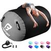 FBSPORT Tappetino da ginnastica gonfiabile, con pompa elettrica, per uso esterno, 99,1 x 61 cm, nero