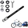 Hanlintk Adattatore per rimorchio per bicicletta, asse, lunghezza del gambo regolabile 160-178 mm, M12 x P1,75, compatibile con Thule, Qeridoo, Croozer